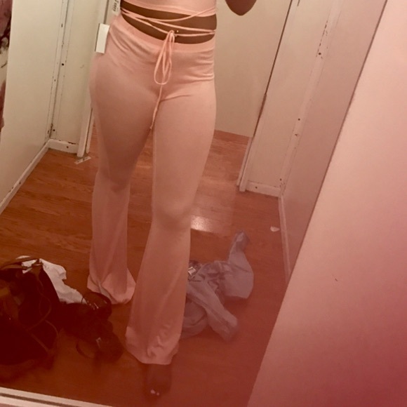 Fashion Nova Pants - Pink flare pants